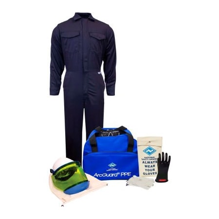 National Safety Apparel ArcGuard KIT2CV11XL11 12 cal/cm2 UltraSoft Arc Flash Kit with FR Coverall, XL, Glove Size 11 KIT2CV11XL11